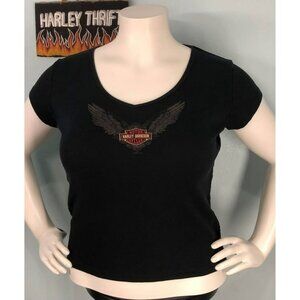 VTG Harley-Davidson T-shirt Large Women Sexy lace Perrysburg, Ohio